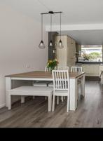 Haco eettafel met IKEA stoelen, Huis en Inrichting, Tafels | Eettafels, Ophalen, Gebruikt, 50 tot 100 cm, Vijf personen of meer