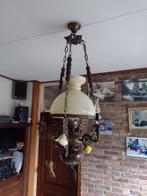 keukenlamp hanglamp klassiek landelijk olielamp-look glaskap, Klassiek landelijk robuust, 50 tot 75 cm, Glas, Ophalen of Verzenden