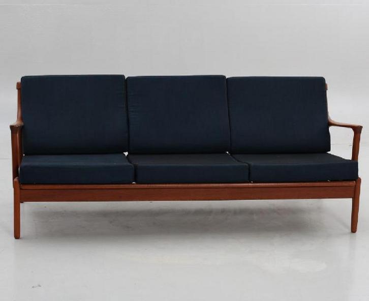 Vintage 3-zits sofa model "Kuba" Fridhagen, Zweden 1960, Huis en Inrichting, Banken | Sofa's en Chaises Longues, Gebruikt, Driepersoons