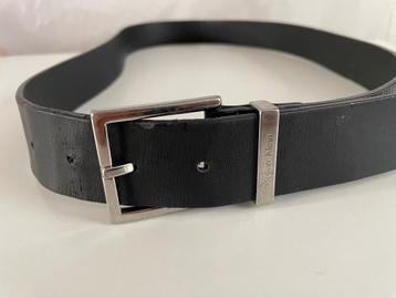 Calvin Klein leren riem – 113 cm – Zwart beschikbaar voor biedingen