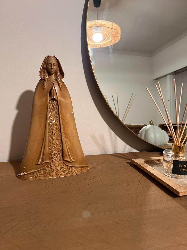 Mariabeeld, getekend H. Stevens, Antiek en Kunst, Antiek | Religie, Ophalen of Verzenden