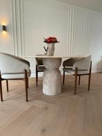 Travertin Eettafel | Op maat | Vrijblijvend bezichtigen, Zo goed als nieuw, Vijf personen of meer, Rechthoekig, 50 tot 100 cm