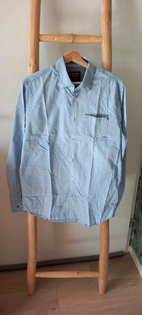 PME LEGEND OVERHEMD BLEU MAAT L KATOEN LANGE MOUWEN, Kleding | Heren, Overhemden, Zo goed als nieuw, Halswijdte 41/42 (L), Blauw