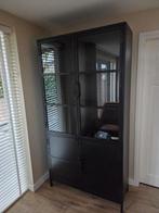 Metalen vitrinekast zwart, Ophalen, 100 tot 150 cm, 200 cm of meer, Zo goed als nieuw