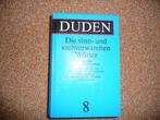 Woordenboek Duden Die Sinn- und Sachverwandten Wörter nr 8, Overige uitgevers, Ophalen of Verzenden, Zo goed als nieuw, Duits