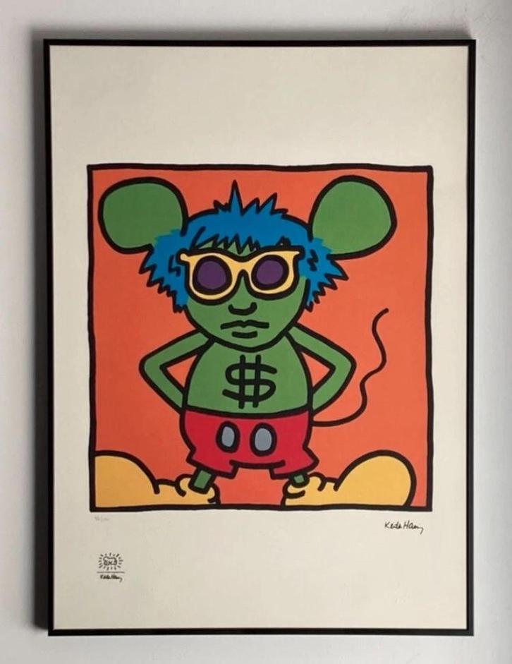Keith Haring : litho op groot formaat, Antiek en Kunst, Kunst | Litho's en Zeefdrukken, Ophalen of Verzenden