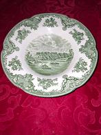 Soep bord: Johnson Bros: Old Britain Castles (groen rare), Ophalen of Verzenden