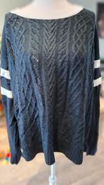 Tommy Hilfiger Gebreide Kabel Trui Zwart Wit XXL, Zwart, Maat 46/48 (XL) of groter, Ophalen of Verzenden, Zo goed als nieuw