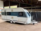 Hobby DeLuxe 490 KMF | STAPELBED MET 3 BEDDEN,Mover,Voortent, Omvormbare zithoek, Hobby, Bedrijf, Treinzit