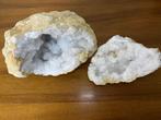 Bergkristal geode (2) 13,5 kg, 30x25x25 prachtstuk, Ophalen of Verzenden, Mineraal