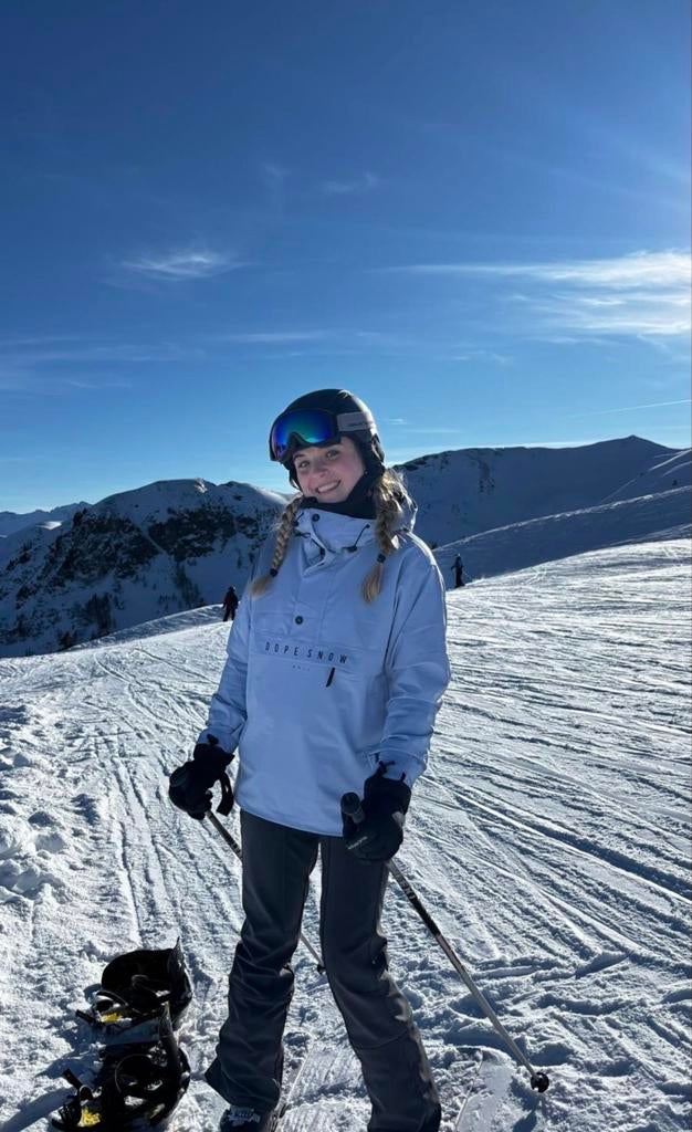 Dope Snow Winterjas Lichtblauw, Sport en Fitness, Skiën en Langlaufen, Zo goed als nieuw, Kleding, Skiën, Overige merken, Minder dan 100 cm