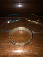 Armbanden Set: Parelmoer, Messing, Been & Staal, Gebruikt, Staal, Ophalen of Verzenden, Met bedels of kralen