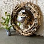 Spiegel – driftwood - drijfhout – rond 60 cm - Bij TTM Wonen, TTM Wonen, Meubels – (Perzische) Tapijten en Woonaccessoires, Rond