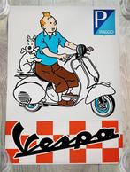 TIN TIN KUIFJE VESPA PIAGGIO Poster 40x60cm, Verzenden, Kuifje, Nieuw, Plaatje, Poster of Sticker