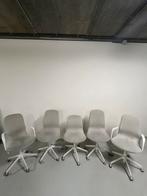 5 grijze IKEA bureaustoelen, Huis en Inrichting, Barkrukken, Ophalen, Gebruikt, 60 tot 90 cm