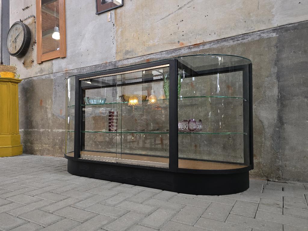 Jaren 60 Vintage Vitrine Kast | Dressoir & Toonbank Zwart