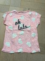Lichtroze shirt met hartjes oh lala 122/128, Gebruikt, Meisje, Ophalen of Verzenden, Shirt of Longsleeve