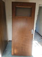 Houten binnendeur met glas 3 en zonder 3 82 breed x 200 hoog, Ophalen, Gebruikt, 80 tot 100 cm, Binnendeur