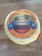 Emoji Kussen - Lachend Gezicht, Huis en Inrichting, Woonaccessoires | Kussens, Ophalen of Verzenden, Gebruikt, Geel, Rond