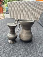 Antiek tinnen kannetjes kan eikel schenkkan schenkvaas, Antiek en Kunst, Antiek | Tin, Ophalen of Verzenden