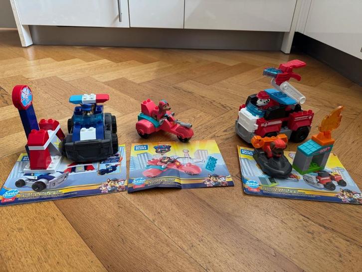Paw Patrol 3 sets mega blocks, Kinderen en Baby's, Speelgoed | Bouwstenen, Zo goed als nieuw, Megabloks, Ophalen of Verzenden