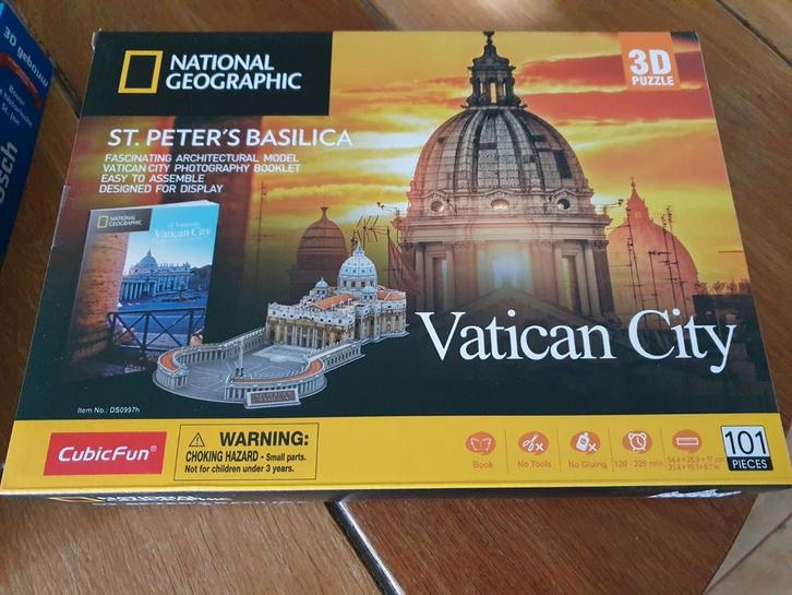 NIEUW! Drie 3D puzzels, Hobby en Vrije tijd, Denksport en Puzzels, Zo goed als nieuw, Rubik's of 3D-puzzel, Minder dan 500 stukjes