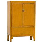 Chinese kasten - Chinese Kast Nu € 919,95 - Geel, Met deur(en), Nieuw, Ophalen of Verzenden, Minder dan 150 cm