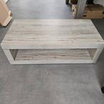 Massief Houten Salontafel Beige Eikenhout, Huis en Inrichting, Tafels | Salontafels, 100 tot 150 cm, Eikenhout, Zo goed als nieuw