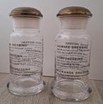 2 Sea Glasbruk Kosta dressingglazen met deksel uit Zweden, Antiek en Kunst, Antiek | Glas en Kristal, Ophalen of Verzenden