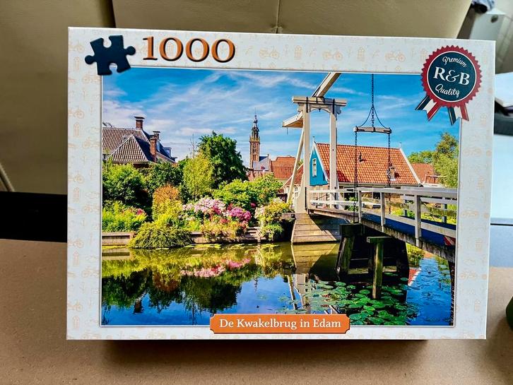 Edam, puzzel 1000 St. 4e gratis, Hobby en Vrije tijd, Denksport en Puzzels, Zo goed als nieuw, Legpuzzel, 500 t/m 1500 stukjes