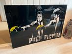 Pulp Fiction Banksy op Plexiglas - 120x80cm, Huis en Inrichting, Ophalen, Gebruikt, Print, 100 tot 125 cm