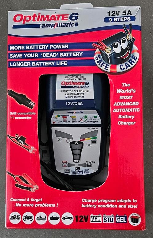 Tecmate Optimate 6 Ampmatic, Motoren, Accessoires | Onderhoudsmiddelen, Ophalen of Verzenden