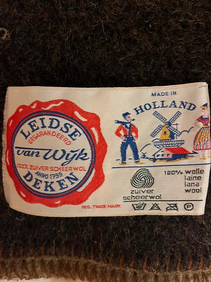 Vintage 100% wollen deken/plaid met 2 verschillende kleuren, Huis en Inrichting, Woonaccessoires | Plaids en Woondekens, Zo goed als nieuw