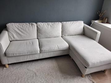 Comfortabele PÄRUP 3-zitsbank met chaise longue – beige