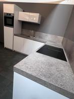 Prachtige witte keuken met Bosch en Bora apparatuur., Huis en Inrichting, Ophalen, Overige materialen, Wit, Hoekkeuken