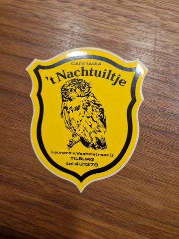2861 't Nachtuiltje Cafetaria Sticker beschikbaar voor biedingen