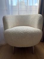 Riviera Maison Fauteuil Teddy Bouclé Wit Crème, Ophalen, Minder dan 75 cm, Zo goed als nieuw, Stof