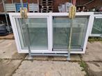 Kunstof kozijnen met dubbel glas 2.36 x 1.37. Zgan, Ophalen, Gevelraam of Ruit, 120 tot 160 cm, Zo goed als nieuw