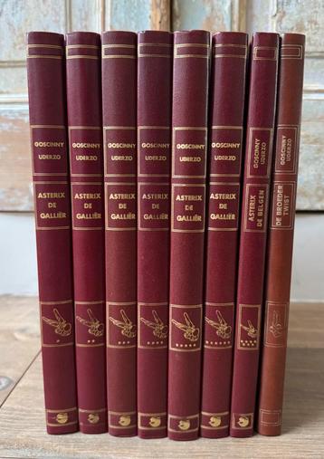 Asterix de Galliër 8x, luxe binding, bruin kunstleer, 1978/9 beschikbaar voor biedingen