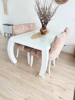 Zgan eettafel & stoelen & eetkamerbank, Ophalen, 50 tot 100 cm, Zo goed als nieuw, 150 tot 200 cm
