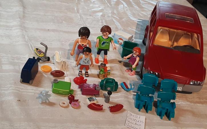 9421 gezin met auto op vakantie, Kinderen en Baby's, Speelgoed | Playmobil, Zo goed als nieuw, Complete set, Ophalen of Verzenden
