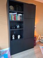 Zwarte Goossens Barcelona Opbergkast, Huis en Inrichting, Kasten | Boekenkasten, Ophalen, Met deur(en), 100 tot 150 cm, 200 cm of meer