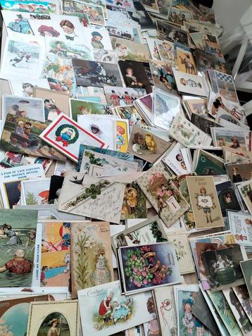 Doos met grote Collectie Ansichtkaarten - 600+ fantasie beschikbaar voor biedingen