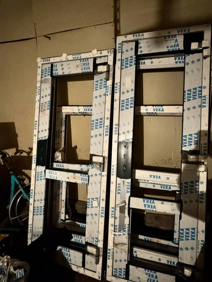 Kunststof deuren en ramen, Doe-het-zelf en Verbouw, Kozijnen en Schuifpuien, Nieuw, Deurkozijn, Kunststof, 75 tot 150 cm, Inclusief glas