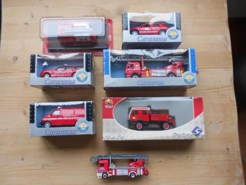 Vijf brandweerauto's, Hobby en Vrije tijd, Modelauto's | 1:43, Nieuw, Bus of Vrachtwagen, Overige merken, Ophalen of Verzenden