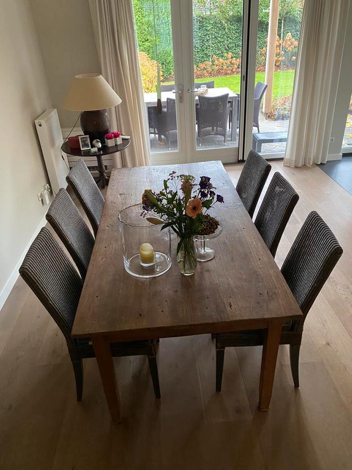 6 eetkamerstoelen Vincent Sheppard, Huis en Inrichting, Stoelen, Gebruikt, Vijf, Zes of meer stoelen, Bruin, Ophalen