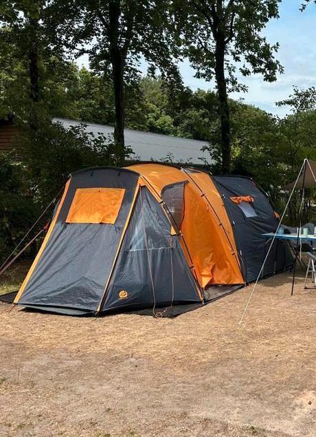 Fun camp grote koepeltent met luifel en binnentent  kuipzeil, Caravans en Kamperen, Tentaccessoires, Zo goed als nieuw, Ophalen of Verzenden
