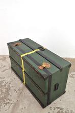 Vintage hutkoffer kist reiskoffer koffer decoratief jaren 50, Antiek en Kunst, Curiosa en Brocante, Ophalen of Verzenden