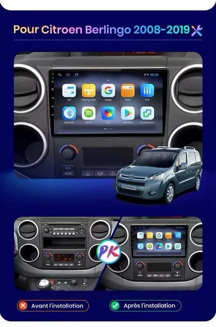 Citroën Berlingo CarPlay Android Auto + achtercamera, Auto diversen, Autoradio's, Zo goed als nieuw, Ophalen