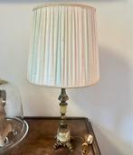 Vintage Tafellamp Messing/Marmer Onyx, Ophalen of Verzenden